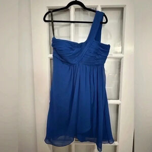 Bill Levkoff | Royal Blue One Shoulder Cocktail Formal Prom Dress Size 12